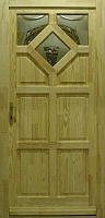 Ámor háromszögben üveges fa bejárati ajtó
